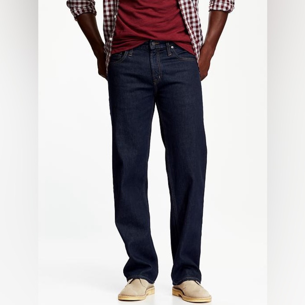 NWT. OLD NAVY. Men’s Straight Built-in Tough Jeans Denim 36x32